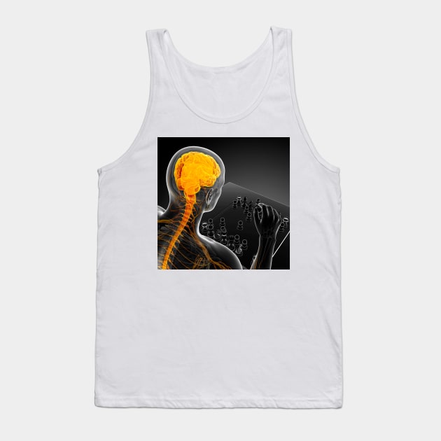 Chess player, artwork (F008/2350) Tank Top by SciencePhoto